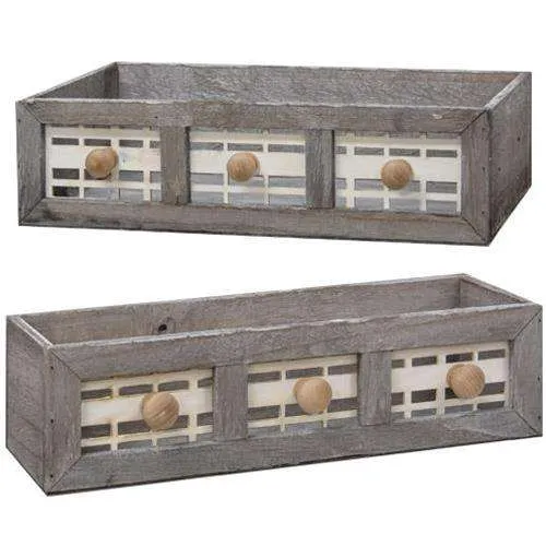 2/Set, Graywashed Flower Boxes