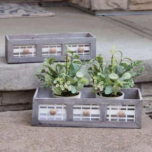 2/Set, Graywashed Flower Boxes