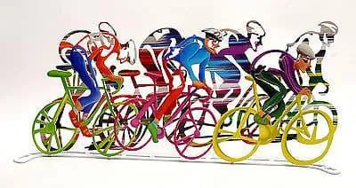 3D Metal Bicycles Colored Metal Made Hand Made