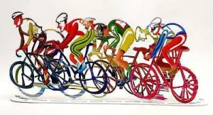 3D Metal Bicycles Colored Metal Made Hand Made