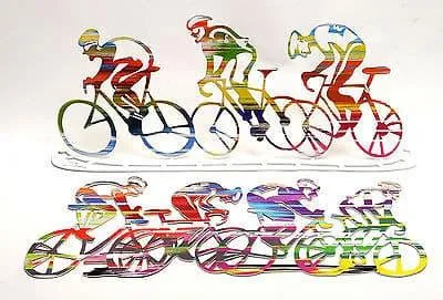 3D Metal Bicycles Colored Metal Made Hand Made