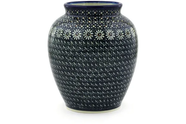 7" Vase - Black Daisy