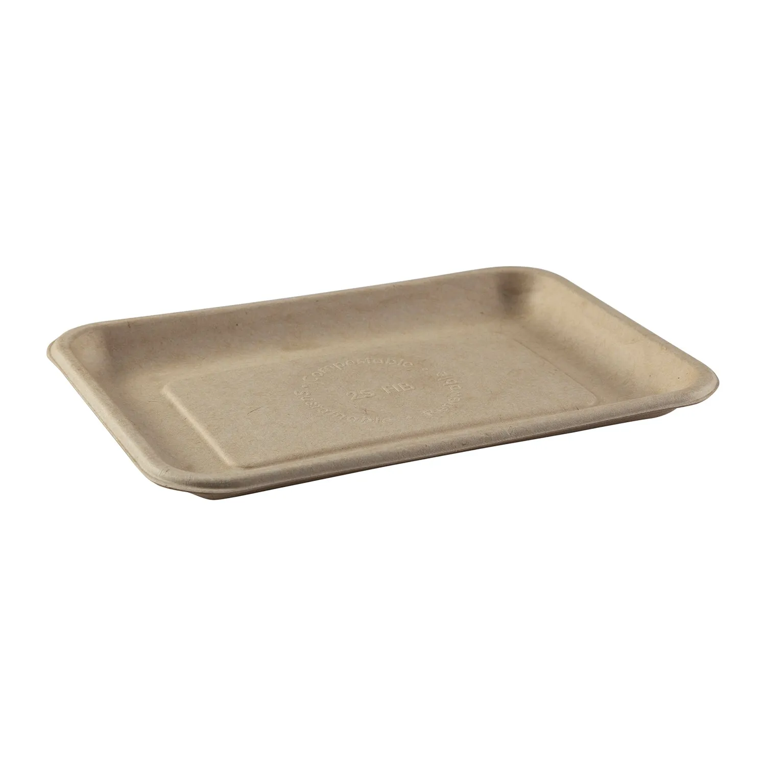 8" x 5.75" x 0.6" Molded Fiber Mini Trays, Case of 500