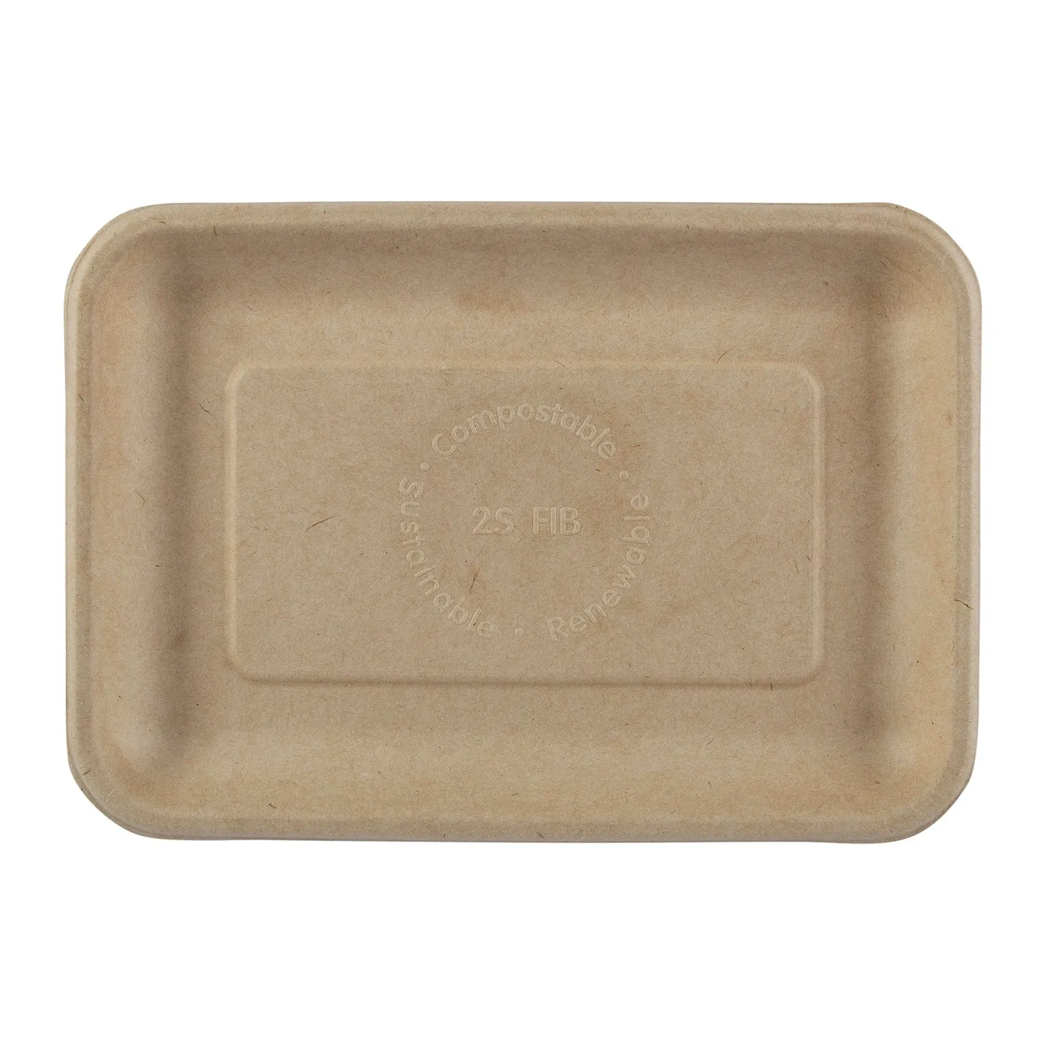 8" x 5.75" x 0.6" Molded Fiber Mini Trays, Case of 500