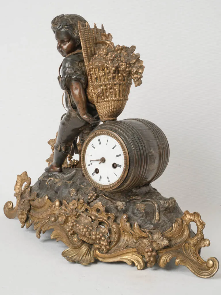 Antique French Rococo Style Mantle Clock