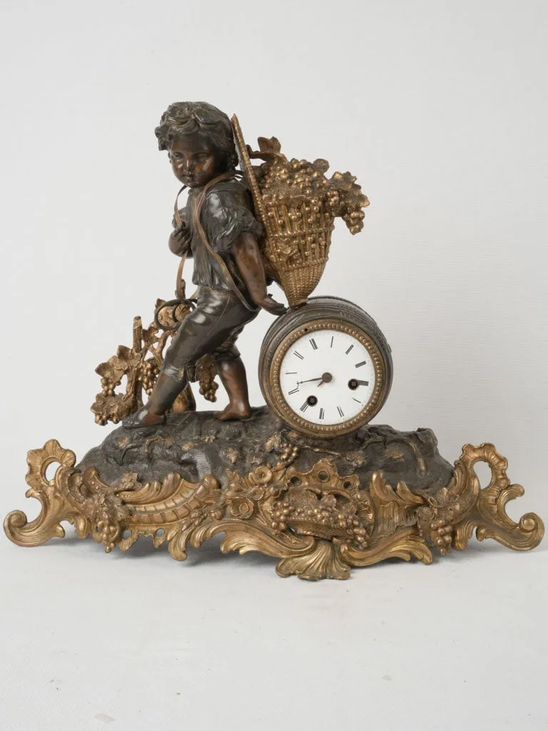 Antique French Rococo Style Mantle Clock