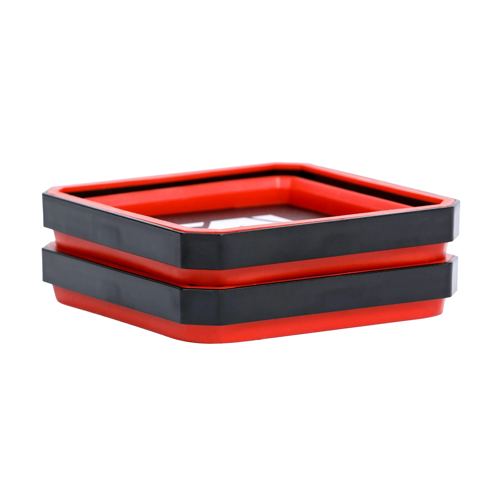 ARES 61008 - 2-Piece Red Collapsible Magnetic Parts Bowl Set