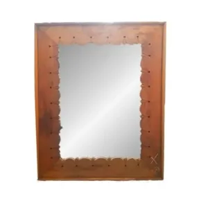 Art'eque - Antique Teakwood Mirror Frame - Elegant Reflective Design, Multicolor, W 124 x H 163 cm