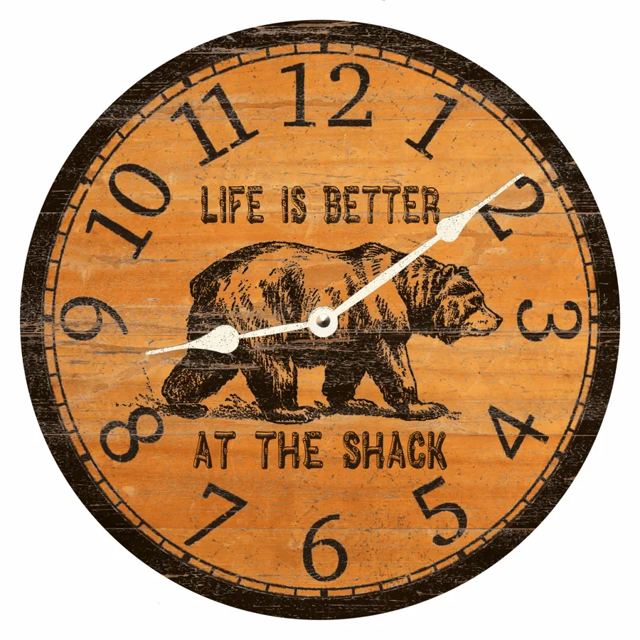 Black Bear Clock- Personalized Black Bear Clock