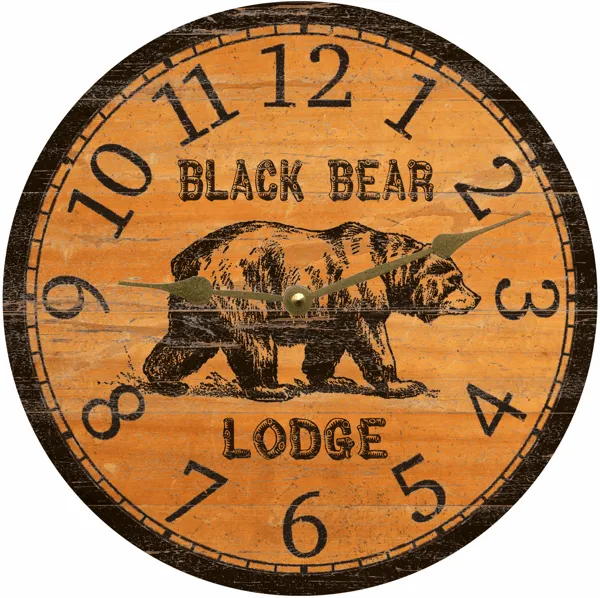 Black Bear Clock- Personalized Black Bear Clock