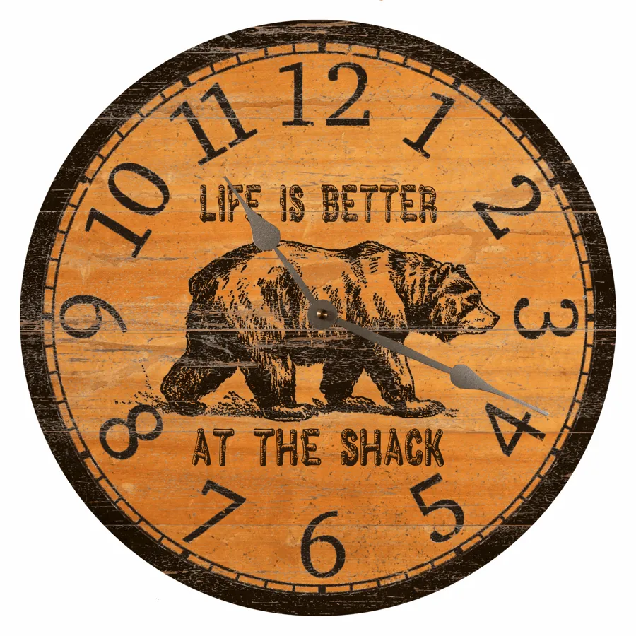 Black Bear Clock- Personalized Black Bear Clock