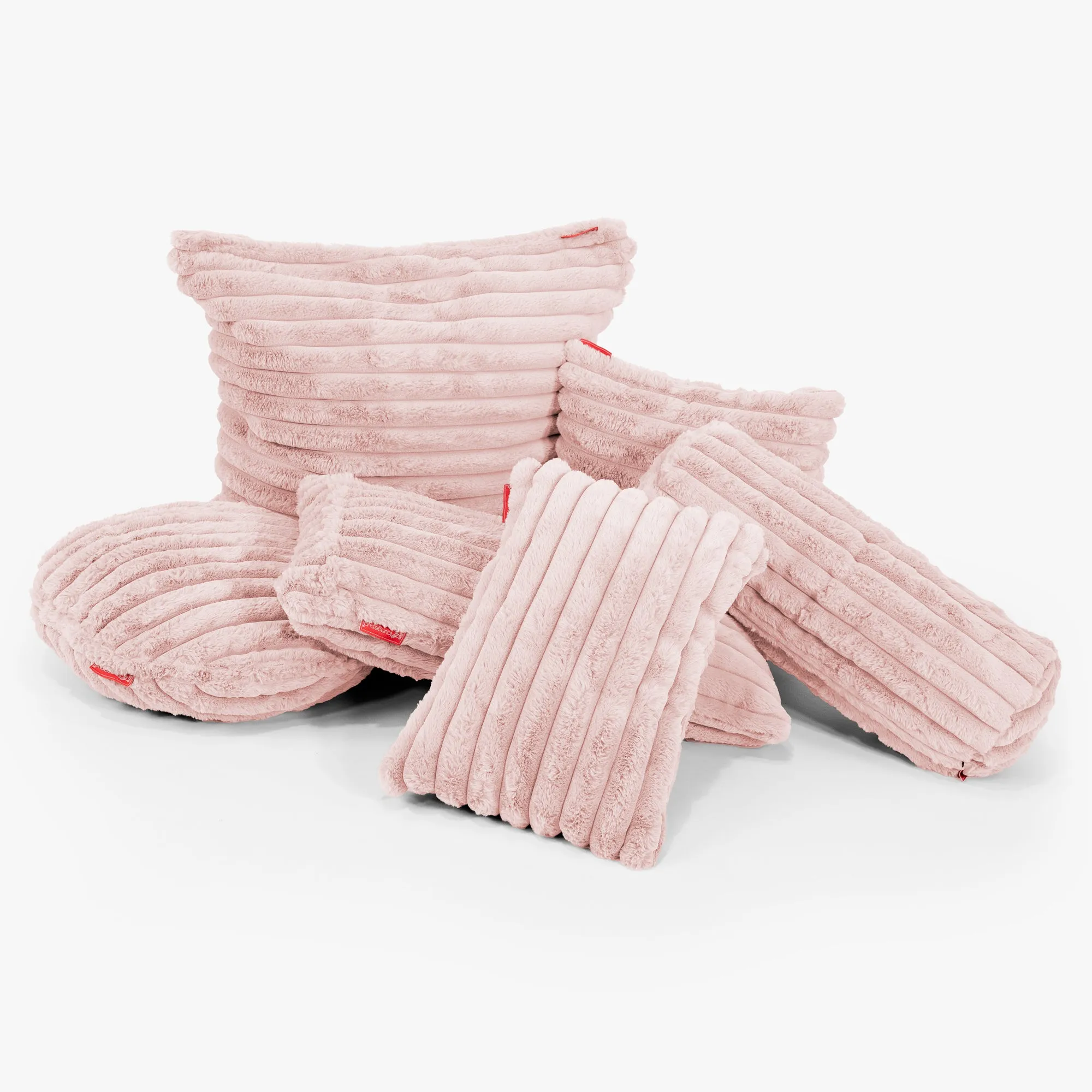 Bolster Scatter Cushion Cover 20 x 55cm - Ultra Plush Cord Dusty Pink