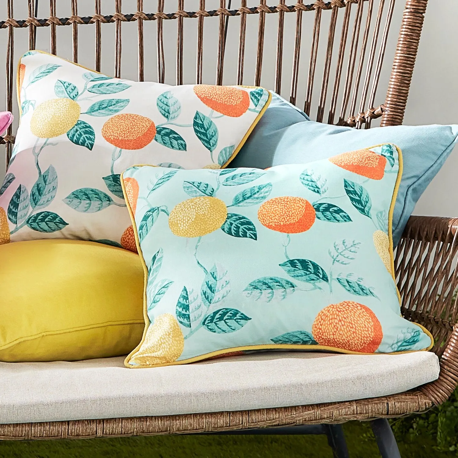 Botanical Fruits Reversible Outdoor Cushion (43cm x 43cm)