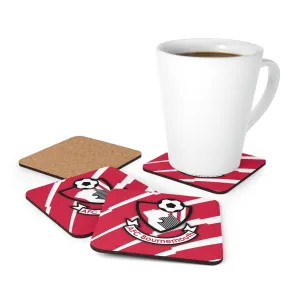 Bournemouth Retro Kit Corkwood Coaster Set