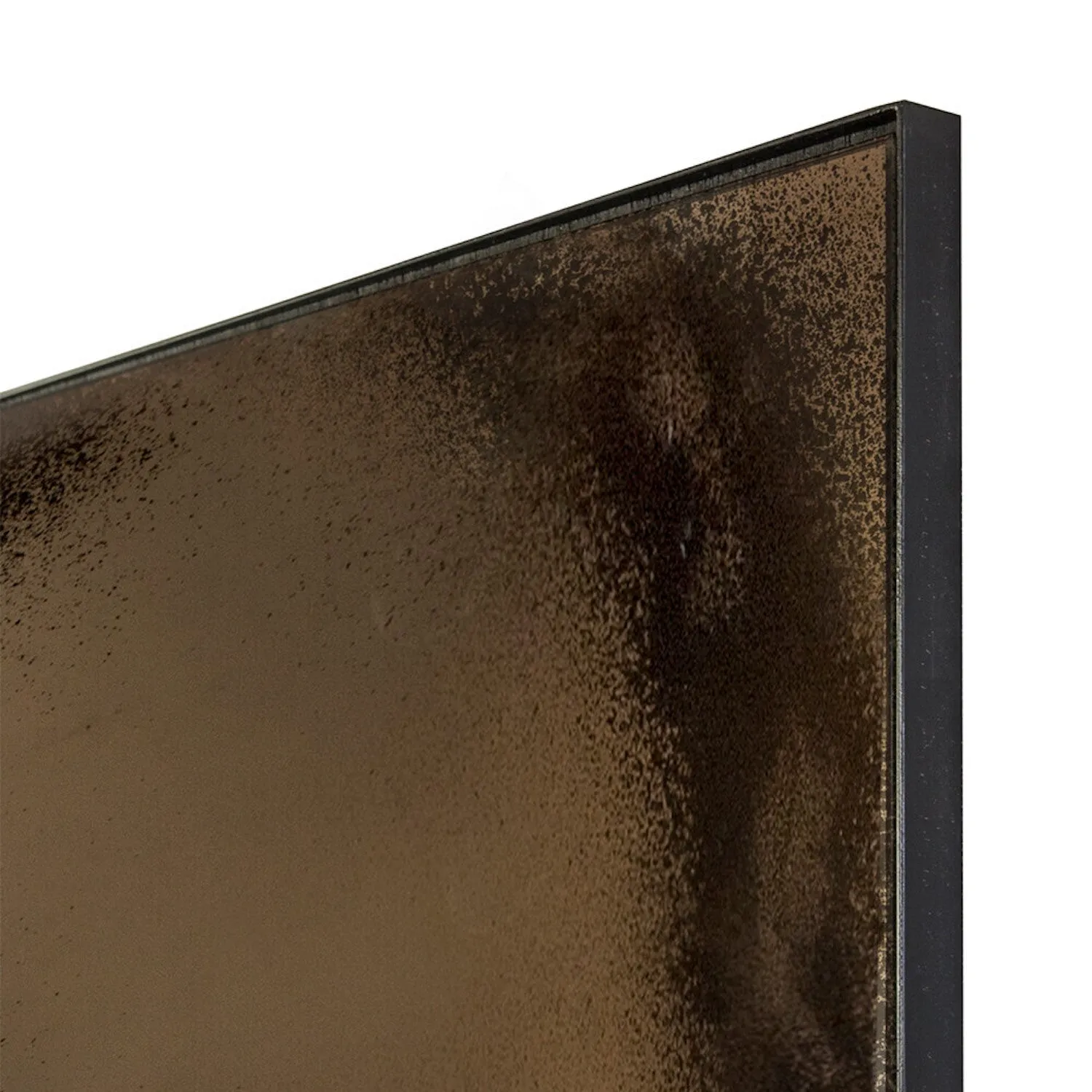 Bronze Floor Mirror - Heavy Aged - Metal Frame - Rectangular