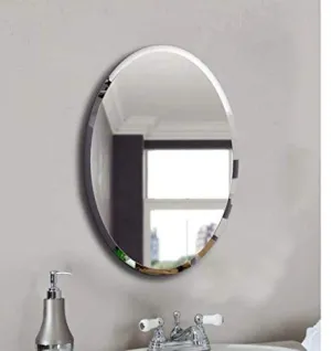 Cheval Glass Oval Shaped Wall Mirror Size 16 X 20 Inches