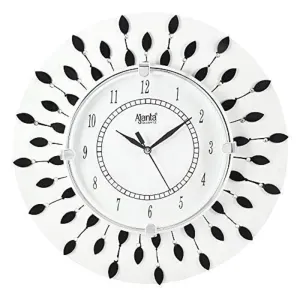 CIRCADIAN Ajanta Round Design Analog Wall Clock For Home Décor Living Room Hall Office Bedroom Fancy Stylish Antique Wooden Watch Hand Made Multicolour 31 X 31 Cm