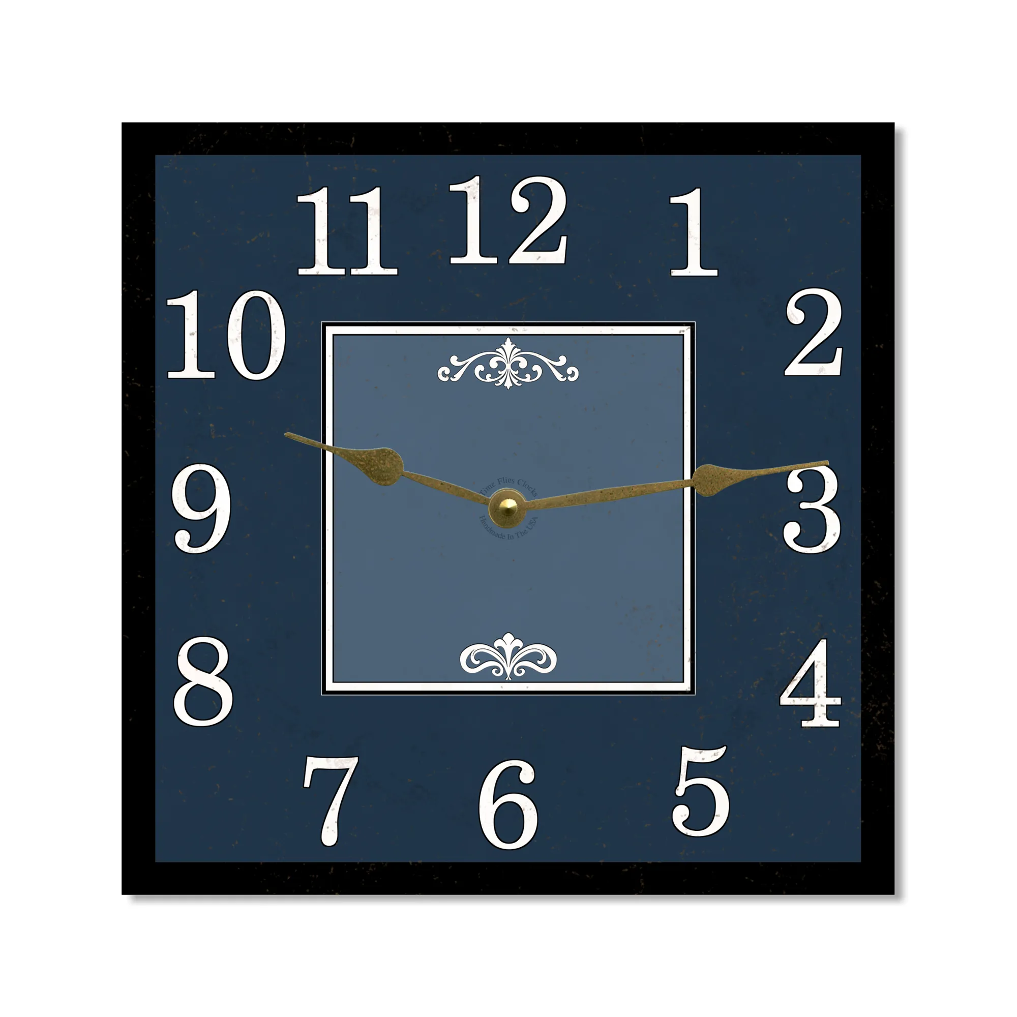 Classic Blue Square Wall Clock