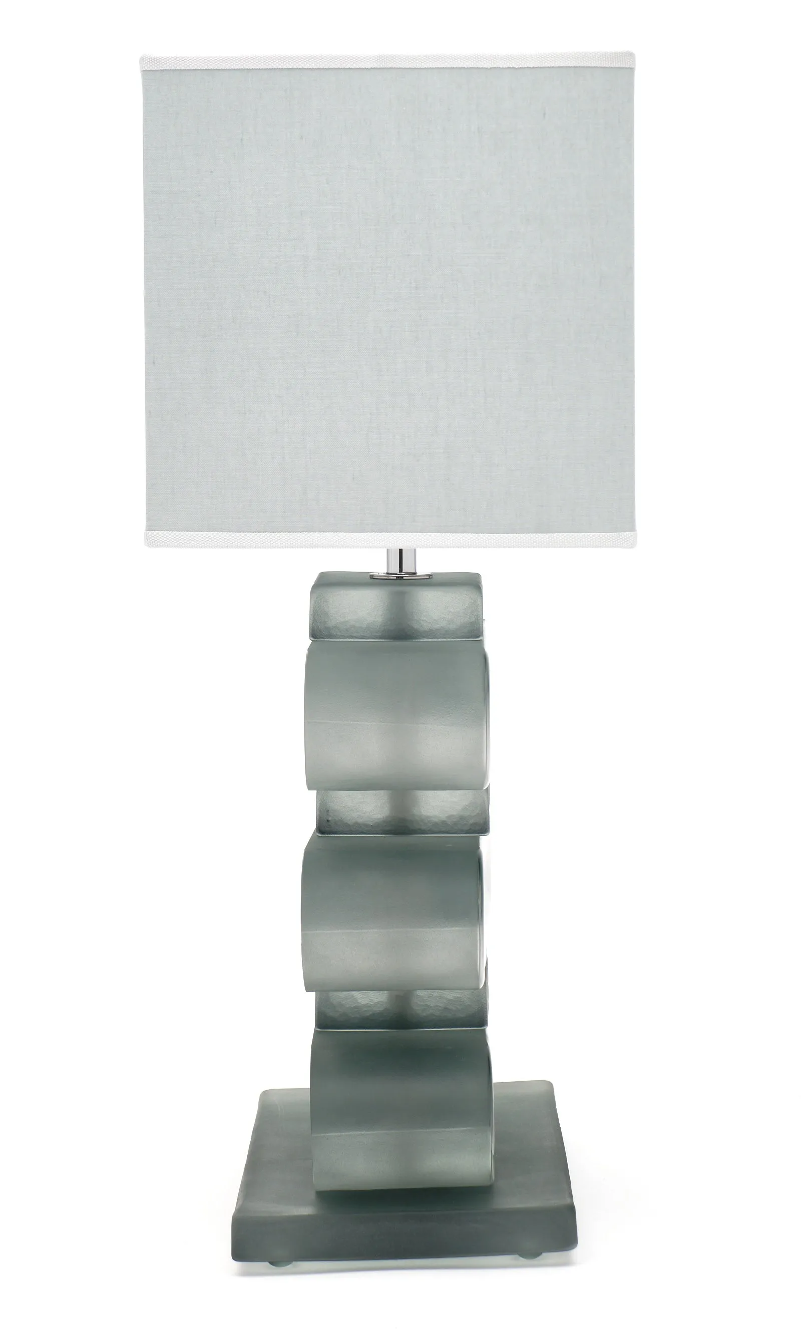 Clear Murano Glass Geometric Lamps