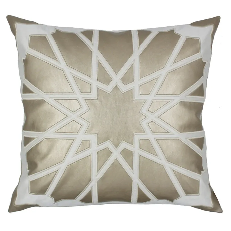 Cream and Gold Star Cushion Cover