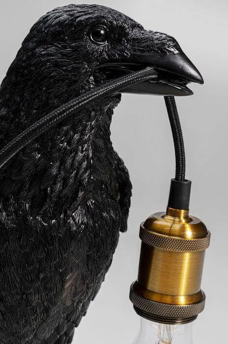 Crow Black Animal Table Lamp