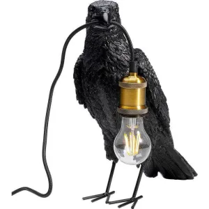 Crow Black Animal Table Lamp