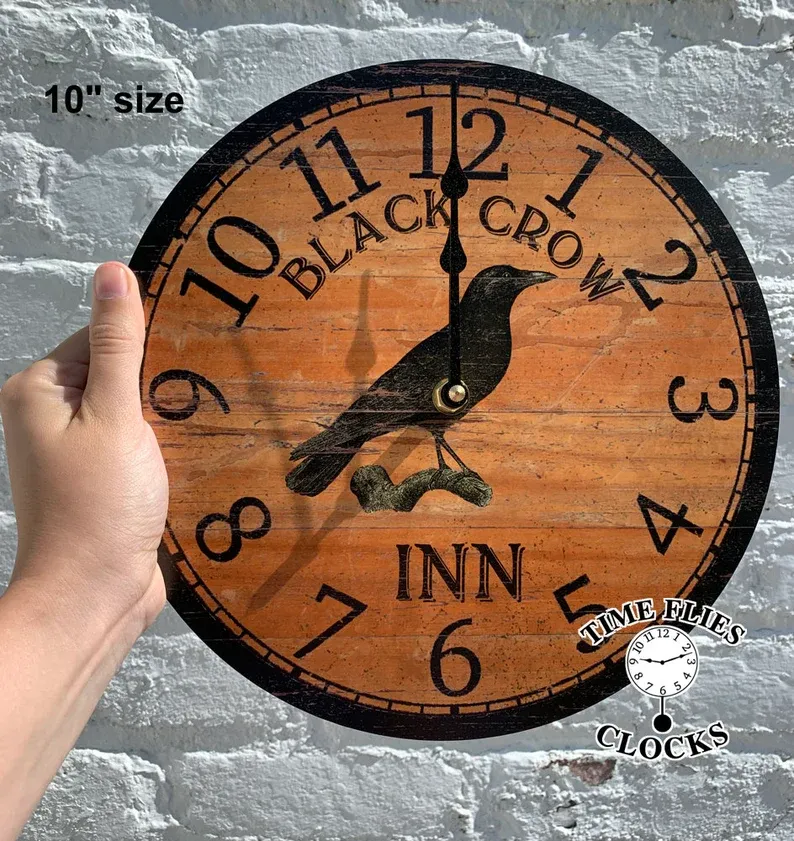 Crow Clock-Black Crow Inn Clock