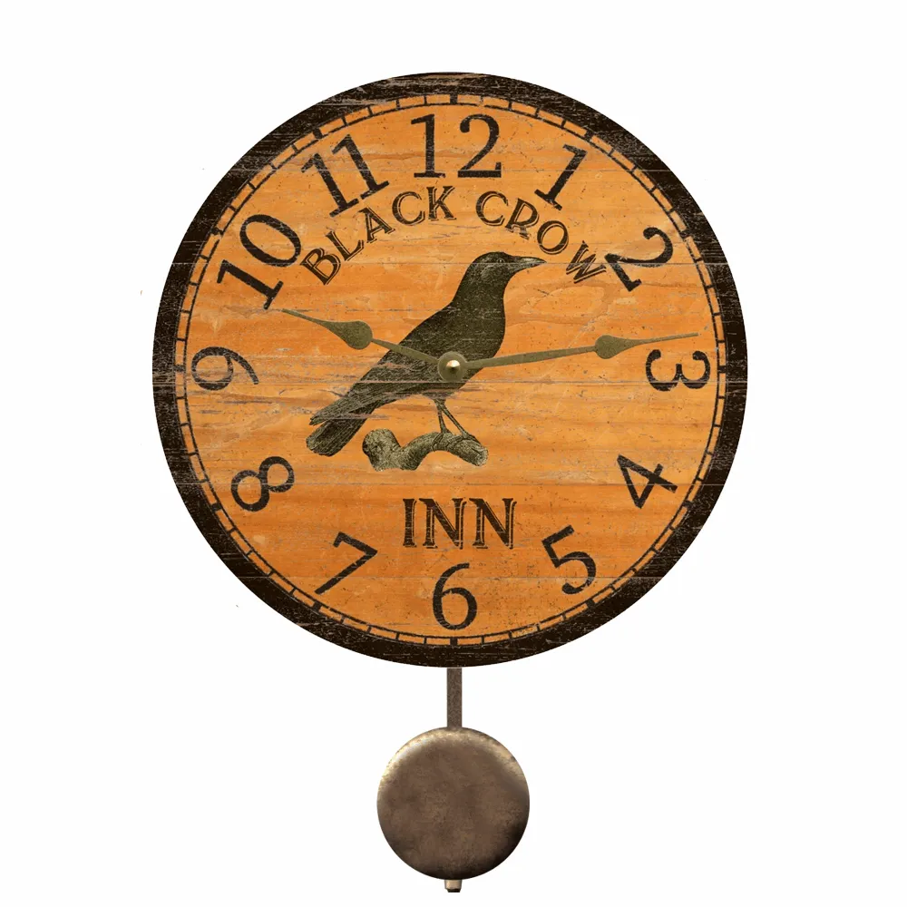 Crow Clock-Black Crow Inn Clock