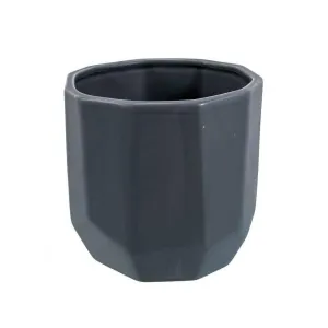 CTG Ceramic Faceted Planter 4.5" Grey (Ì)