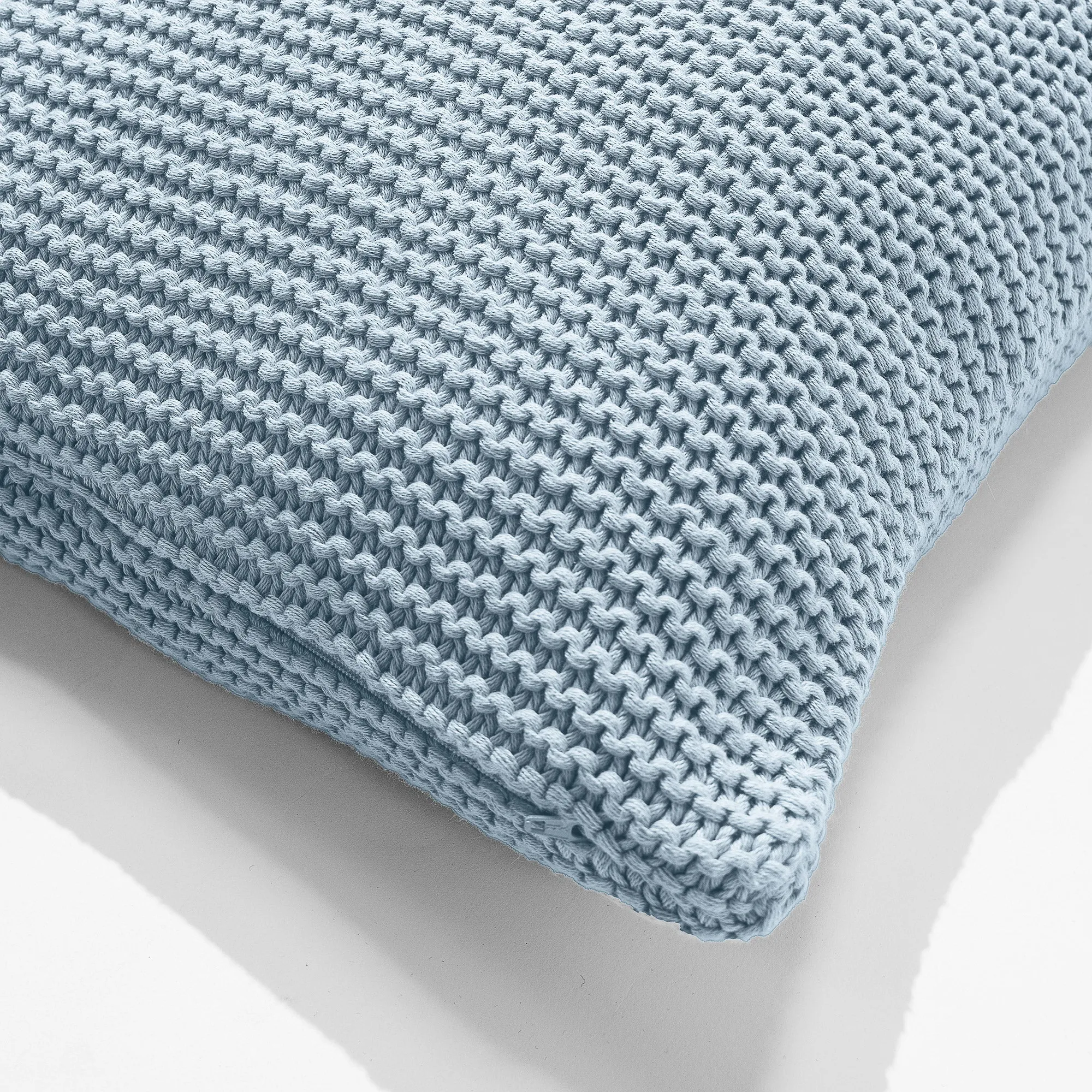 Decorative Cushion Cover 47 x 47cm - Ellos Knitted Misty Blue