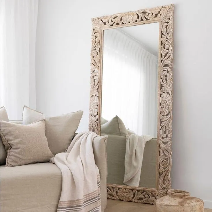 DENCOITRY Full Length Mirror Frame for Bedroom || Home Decor || Living Room || Vertical or Horizontal Hanging || Without Mirror || 60 X 30 inches ||