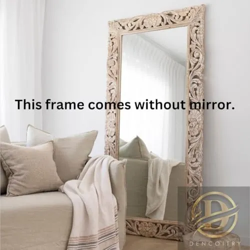 DENCOITRY Full Length Mirror Frame for Bedroom || Home Decor || Living Room || Vertical or Horizontal Hanging || Without Mirror || 60 X 30 inches ||