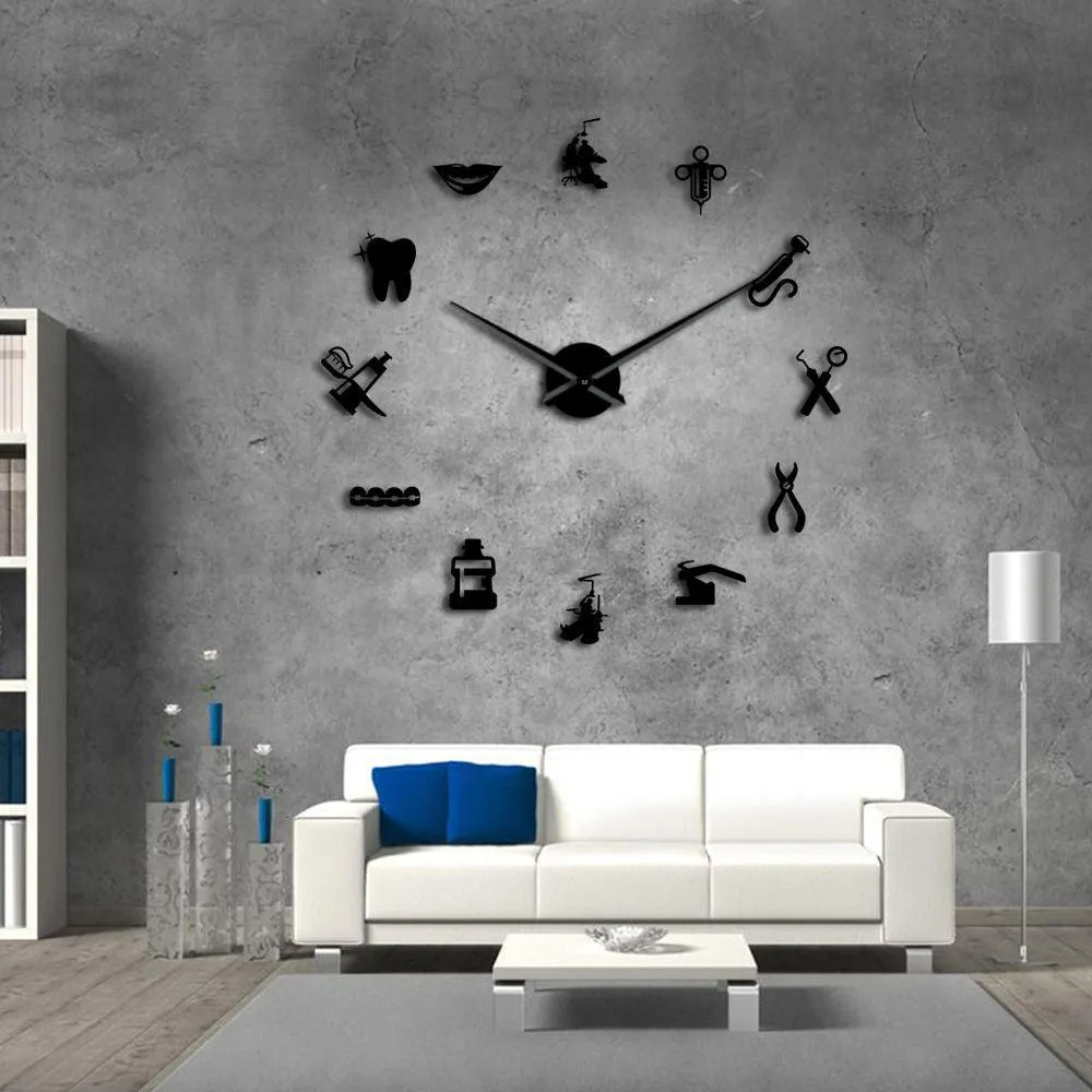 Dentist Oversized Wall Clock Wall Clock Gift for Dental Clinics Wall clock for Dentists and Dental Surgeon Wall clock gifts