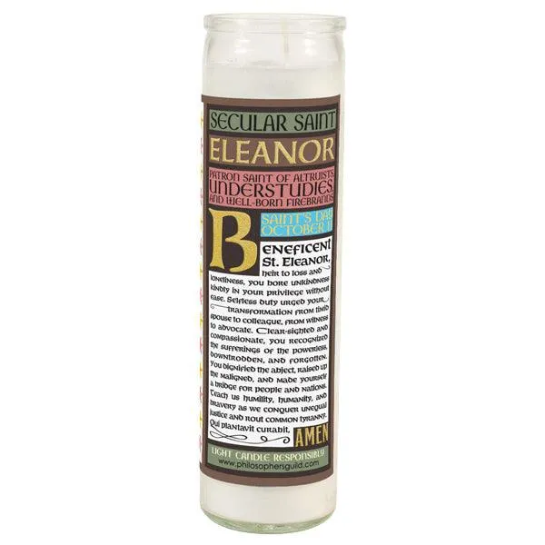 Eleanor Roosevelt Secular Saint Candle