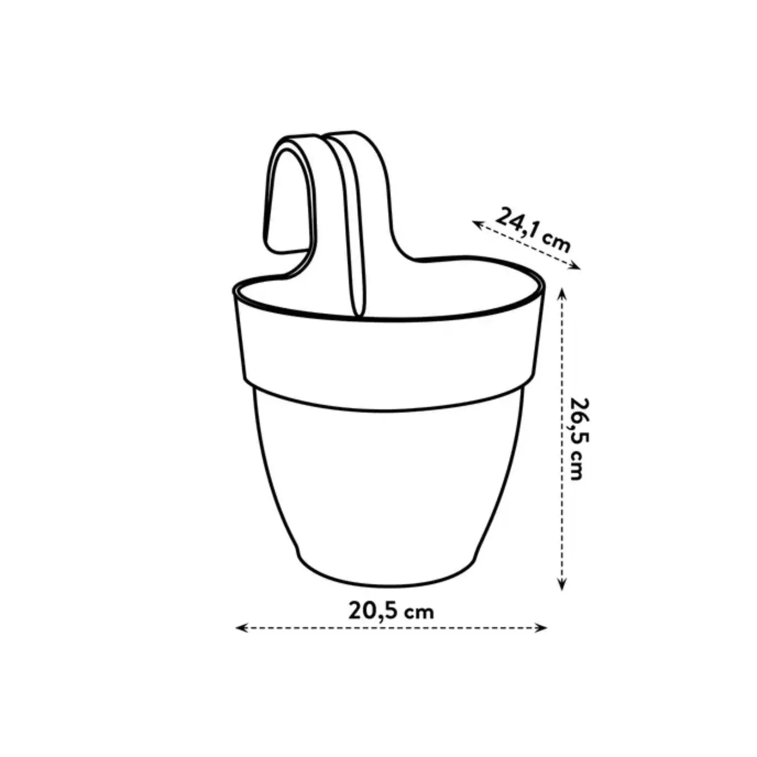 Elho 27cm Honey Yellow Small Vibia Campana Easy Hanger Planter