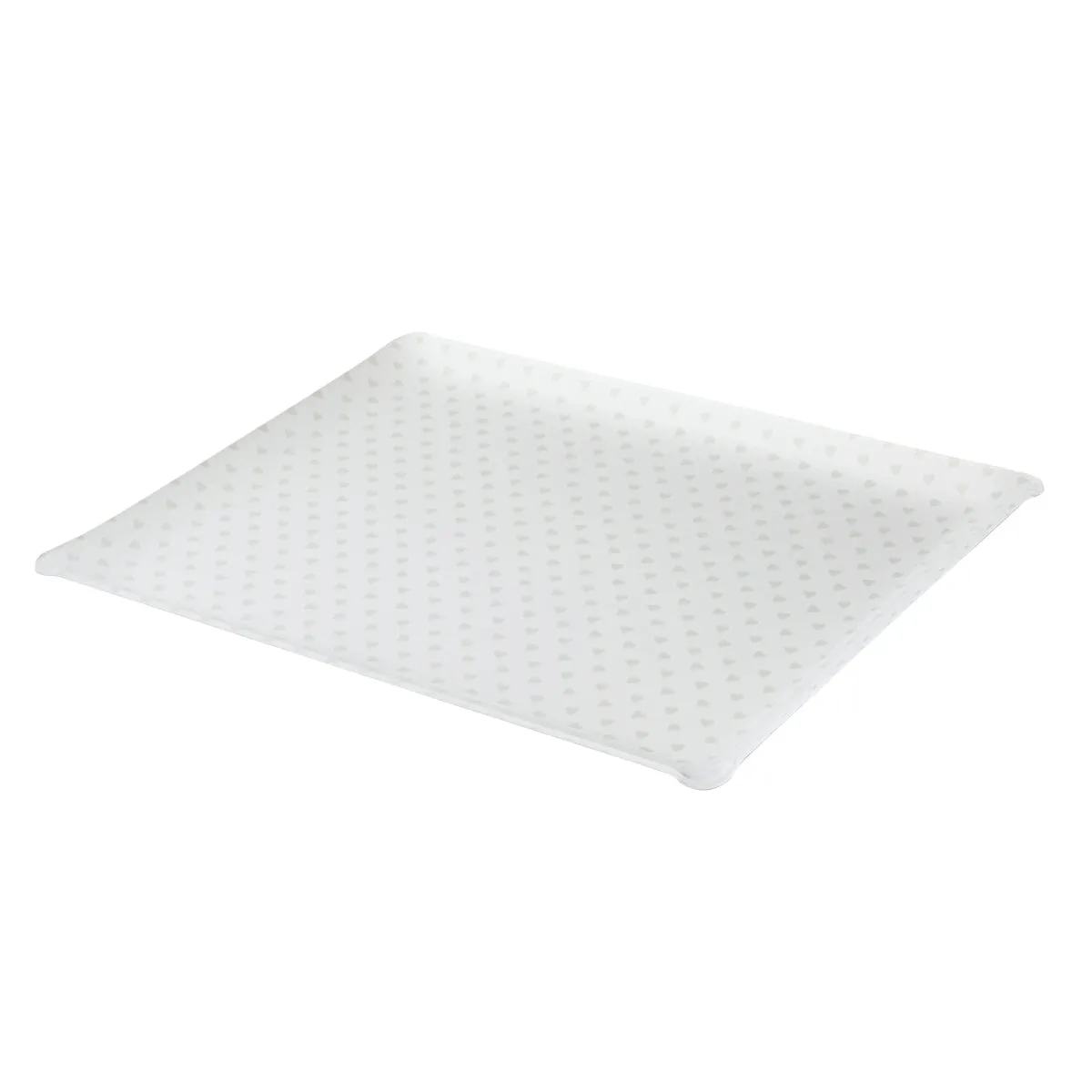 Fabric Tray Large Heart Grey