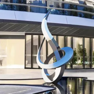 FINEST Modern Abstract Stainless Steel Sculpture for Commercial Landscapes FS-060