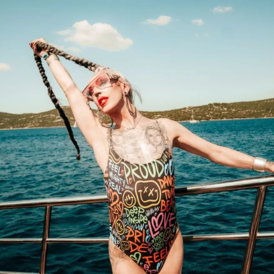 Glitterbox Graffiti Swimsuit