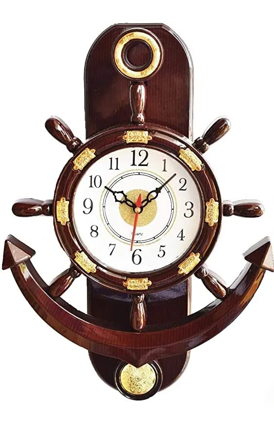 GOT DREAMS Wall Clock with Moving Pendulum (Cherry)