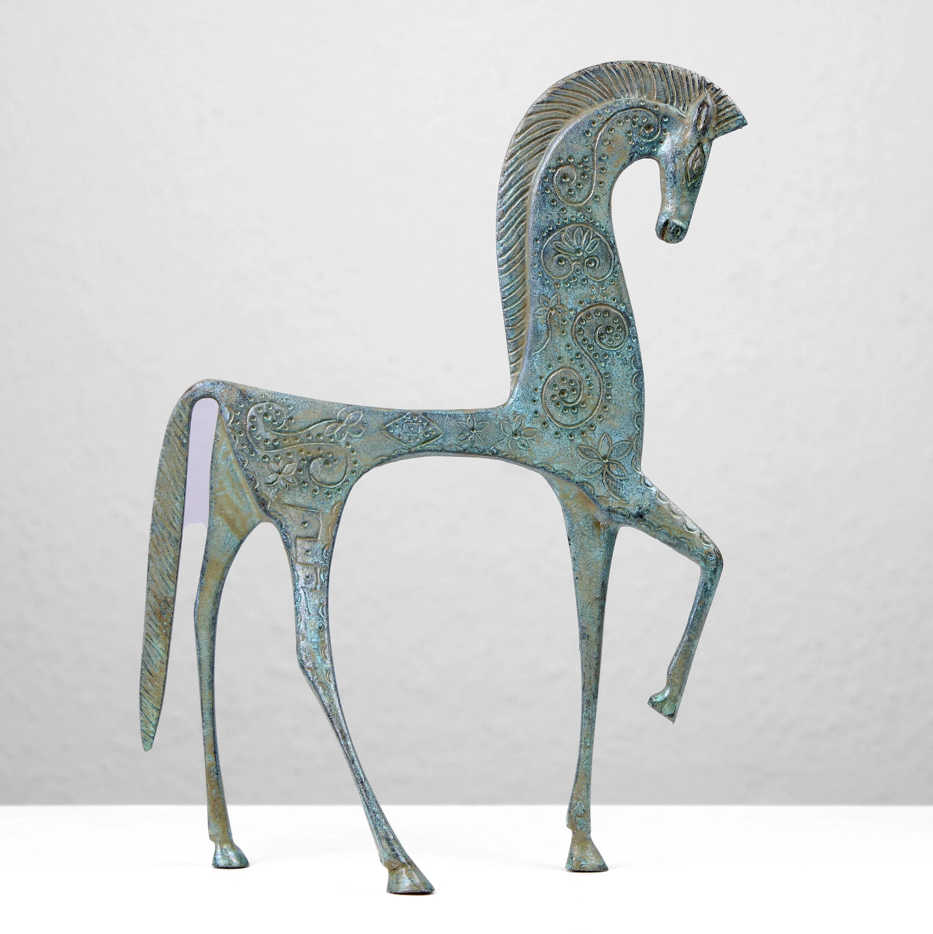 Greek Horse Statue in Bronze (Large)