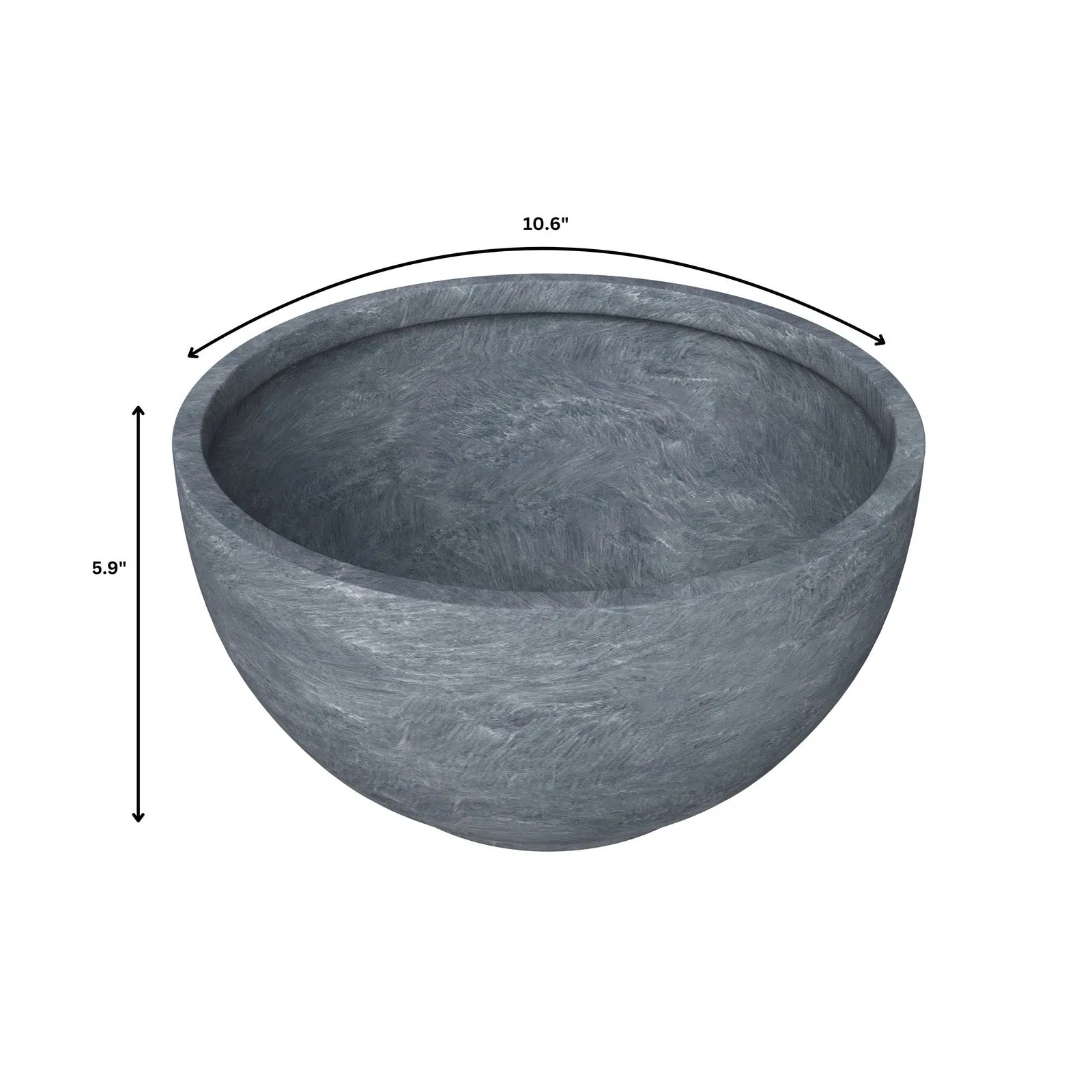 Grove Modern 3-Piece Round Planter Set in Fiberstone Weather Resistant Design