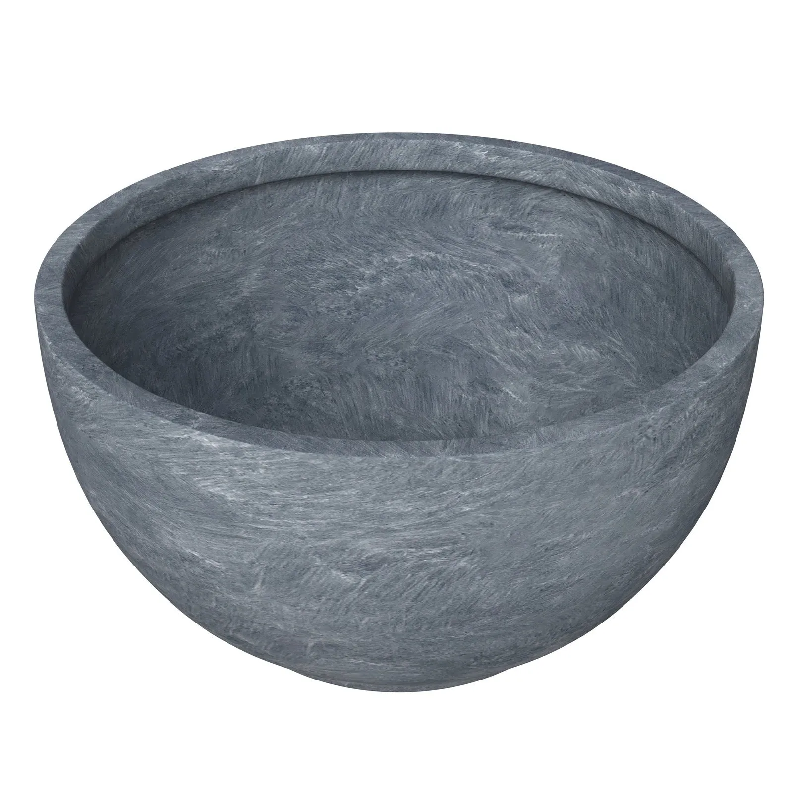 Grove Modern 3-Piece Round Planter Set in Fiberstone Weather Resistant Design