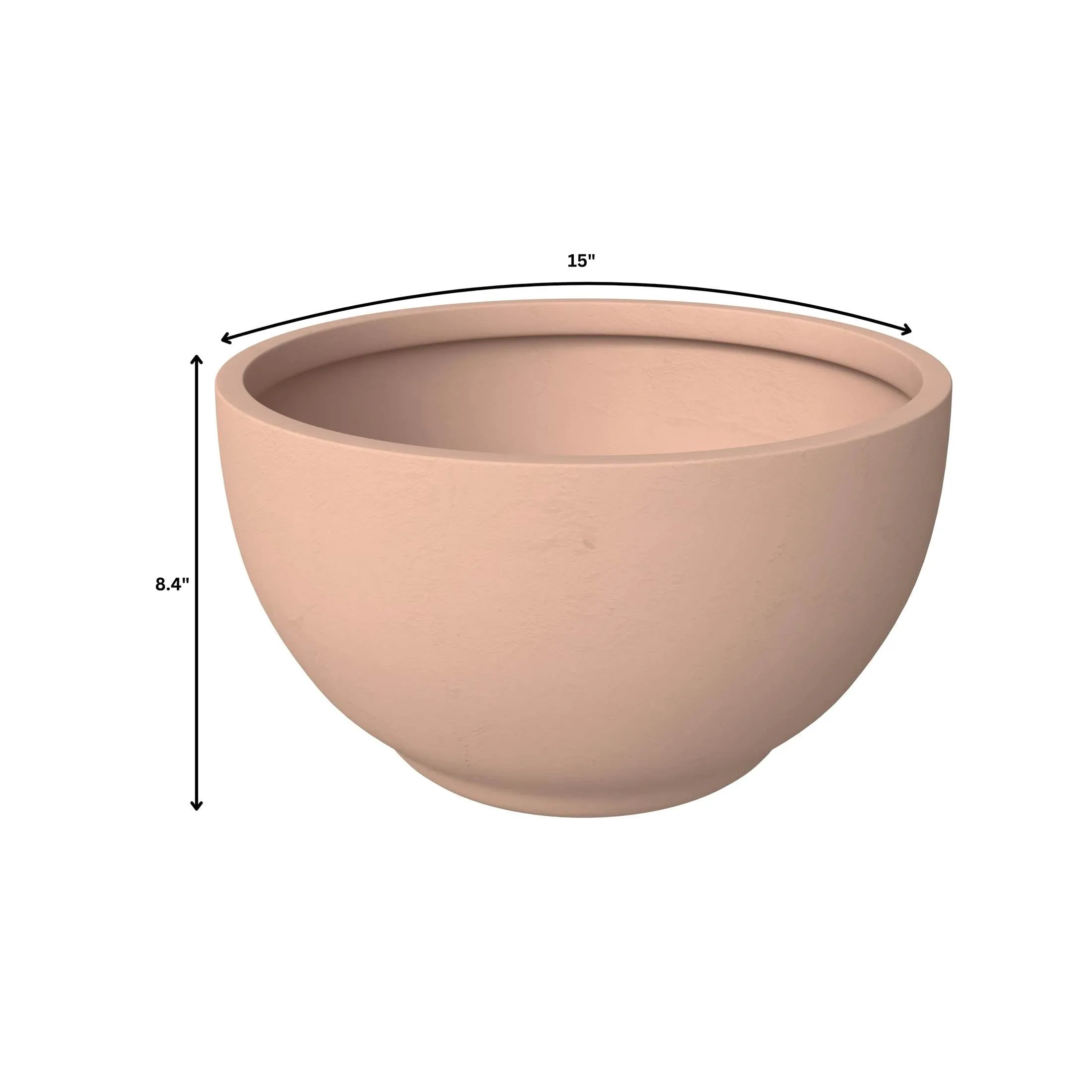 Grove Modern 3-Piece Round Planter Set in Fiberstone Weather Resistant Design