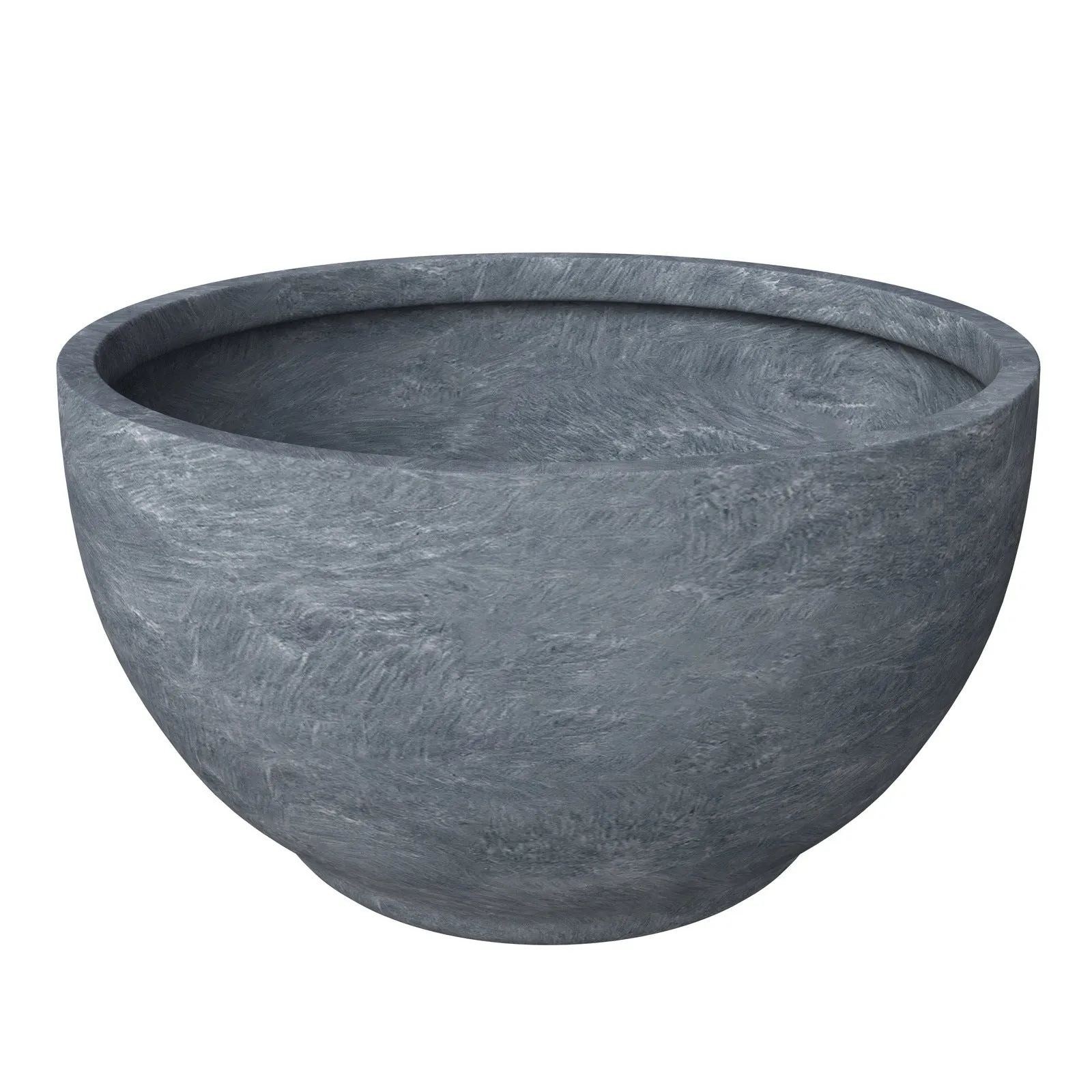 Grove Modern 3-Piece Round Planter Set in Fiberstone Weather Resistant Design