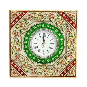 Handicraft Kingdom Table Clock for Bedroom Stylish Latest Vintage for Student & Kids Desk| Approx Size (6 x 6 Inch) & Wt (600 Gm) Pack of 3