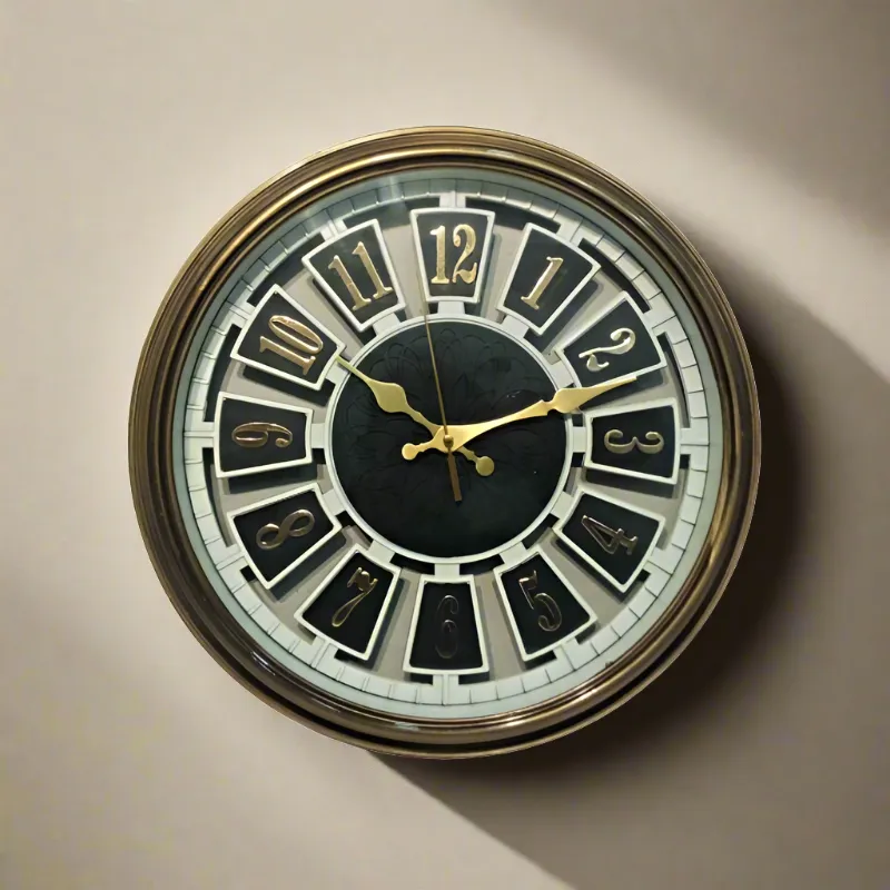 Heritage Wall Clock Trax Gold