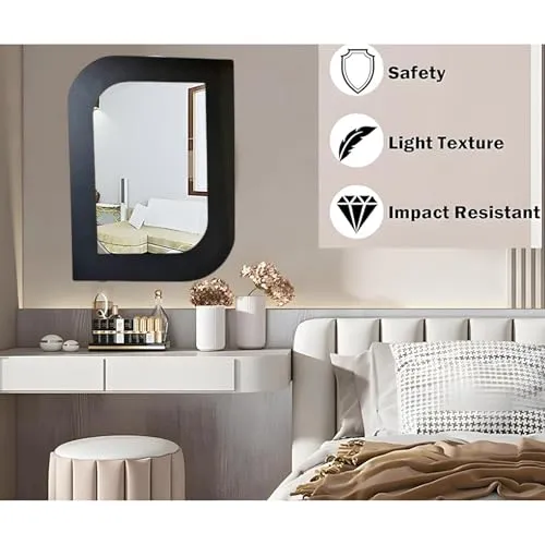 HI Tech Sales Antique mirror for wall on tiles bathroom bedroom living room Basin Mirror Bathroom Wall Mirror unbreakable Glass wall mirror