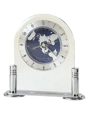 Howard Miller Discoverer Tabletop Alarm Clock - Revolving World Map Dial