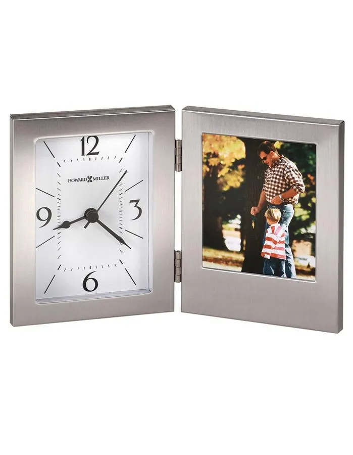 Howard Miller Envision Picture Frame Clock - White Dial - 3.5 x 5 Inch Photo