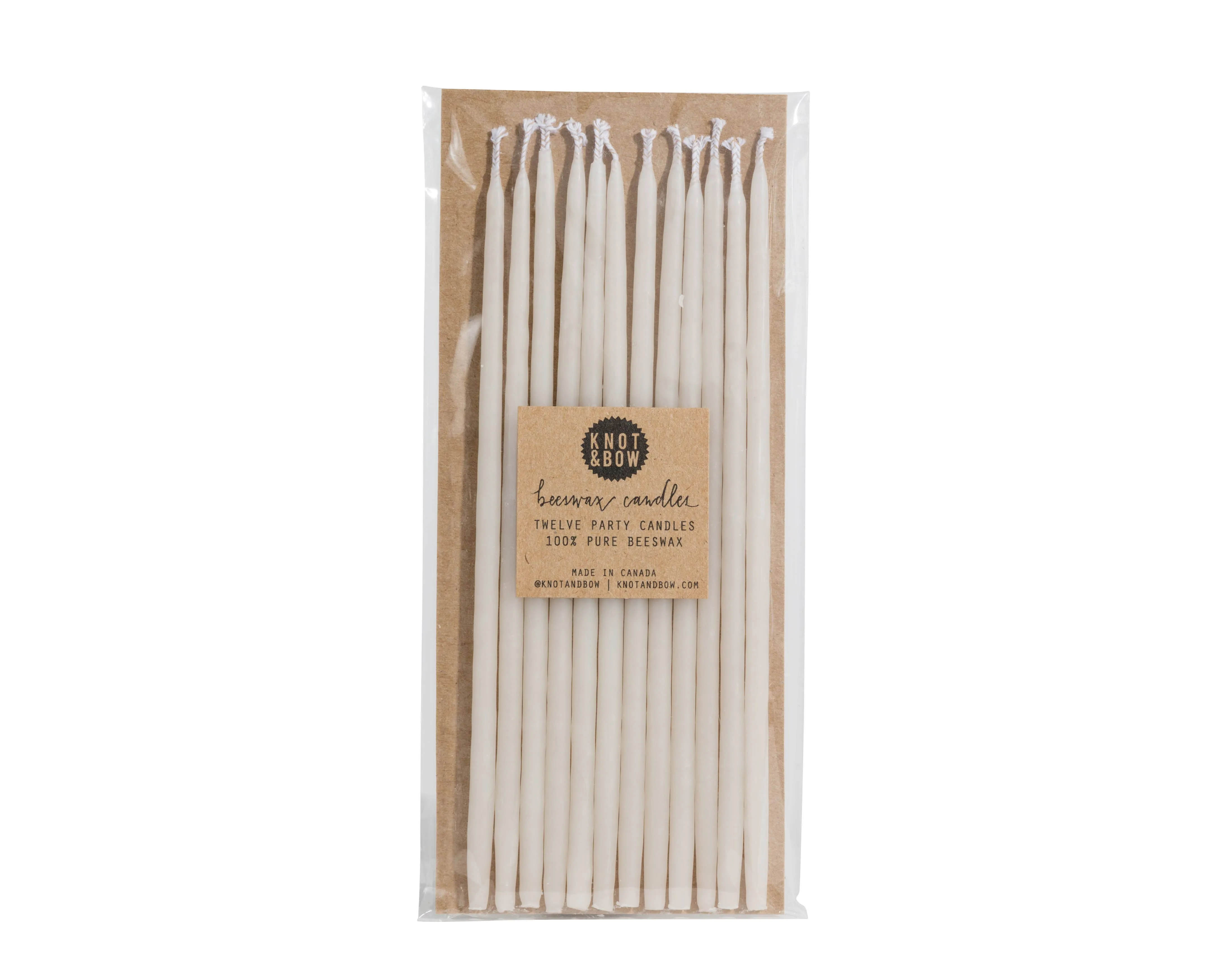 Ivory Tall Beeswax Birthday Candles